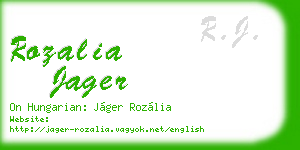 rozalia jager business card